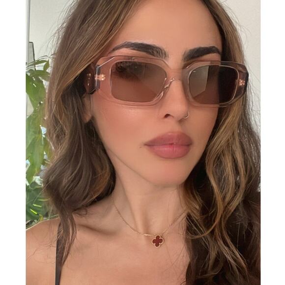 NEW Prada PR17WS Symbole Sunglasses in Peach Pink - Picture 1 of 11